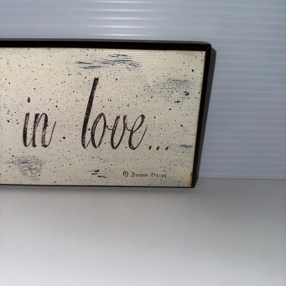 All Because Two People Fell In Love Donna Atkins Home Decor Sign Rustic - Picture 3 of 7